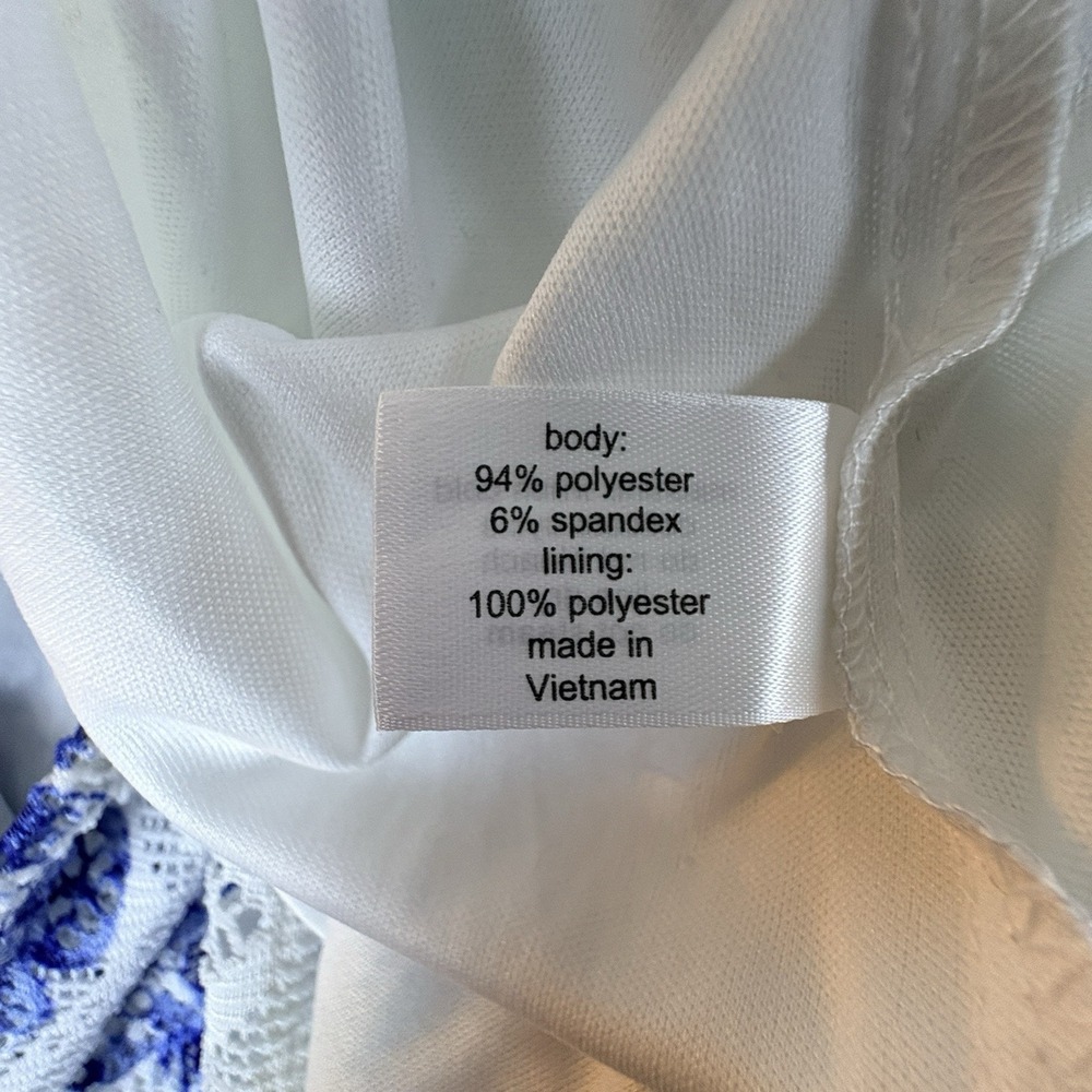 Lane Bryant Eyelet Halter Maxi Dress Womens White Blue 18 20 Y2K  Coquette NWT - Picture 8 of 14